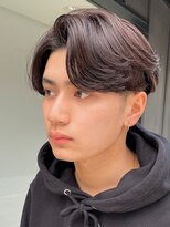 ソーコ 渋谷(SOCO)&nbsp;ニュアンスパーマセンターパートメンズマッシュスパイラルパーマ