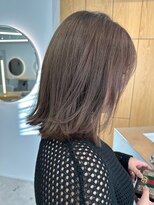 ソワ 錦糸町(soi) ミルクティーカラー_前髪パーマ_ぱっつん前髪