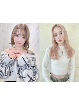 【技術力×デザイン力】ダメージレスのデザインカラーでお気に入りヘアに！人気のハイトーンダブルカラーも