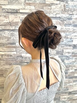 ブレス 横浜(bless) ベロアリボン×シニヨン