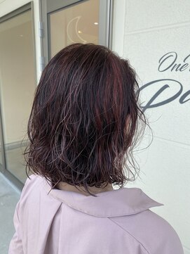 ヘアサロン ワンワールド(Hair Salon One World) ボブパーマ×オトナピンク