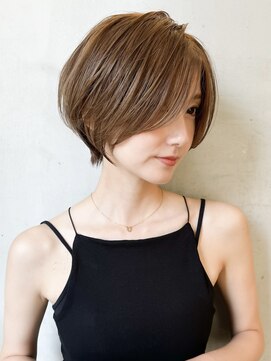 ロンドエニカ 大宮(Lond enika) 切りっぱなしボブエアリーロング美髪ピンクブラウン[大宮]