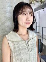 セル(CELL)&nbsp;外ハネボブ　くびれ巻き　シースルーバング　顔周りカット