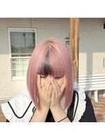 アボックス(abox)&nbsp;ペールピンク×ブラック【2ブリーチ