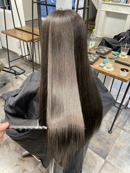 アミ ヘアー ガーデン(ami hair garden)の写真/《ケラテイン髪質改善》による本格ケアでハイダメージ毛もインスタ映えする程の艶とハリコシがでます＊