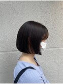 ボブ、切りっぱなし、前下がりボブ、