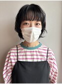 ひし形ボブパーマ