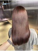 韓国 くびれロング レイヤー ワンホンヘア 小顔前髪