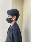 こなれ感黒髪センターパート