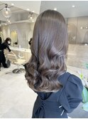 グレージュ/韓国ヘア/レイヤー/ブリーチなし