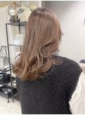 ブリーチ無しカラー×ミルクティーベージュ