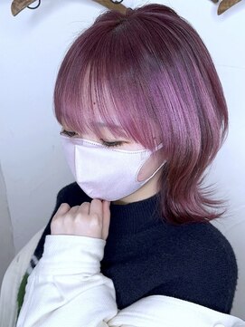 ブレイズヘアー(BLAZEhair) 【黒染めオフ】ラベンダーピンク×ブリーチ4回