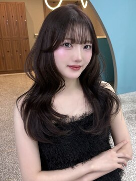 ボタン 熊本(VOTAN) 韓国ヘア/レイヤーカット/前髪/顔まわり/ラベンダー/グレージュ