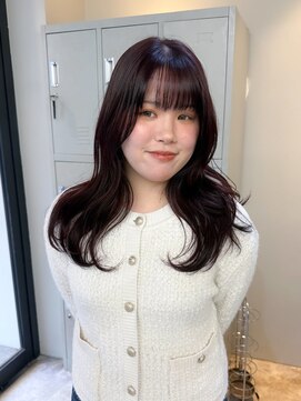 フラム 渋谷(flamme) ◯ブリーチなしボルドーカラー