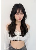 黒髪が可愛い韓国レイヤー☆ハッシュカット/レイヤーカット
