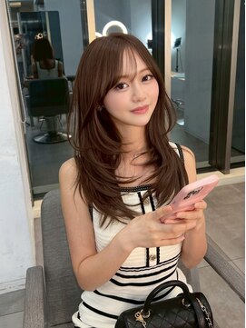 ノク 渋谷(nok) イメチェンピンクベージュ前髪