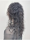 *ソバージュカーリーヘアハードパーマスパイラルパーマロング