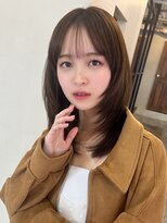 マリアバイアフロート(Maria by AFLOAT)&nbsp;〇レイヤーカット シースルーバング チョコレートブラウン