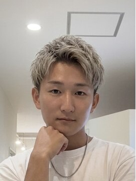 メンズ コンセプト 淡路店(メンズ concept) 透明感ハイトーン×爽やか束感ショート/アップバング
