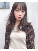 ナチュラルフェザーロング☆セミウェット地毛風シアーグレー