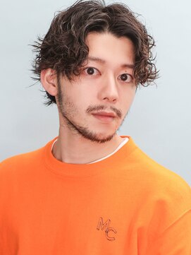 ルックグッドストア(LOOK GOOD STORE) 束感ツーブロックマッシュパーマウルフ波巻きスキンフェード93