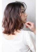□かきあげバング波巻きピンクブロンド216★戸田公園20代30代