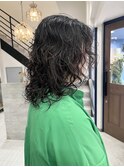 お洒落イメチェンエアウェーブパーマこなれミディエアリーパーマ