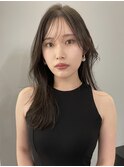 2wayバング/韓国風フェイスレイヤー/オリーブグレージュ