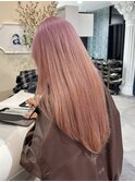 ハイトーンカラーブリーチカラーペールピンク
