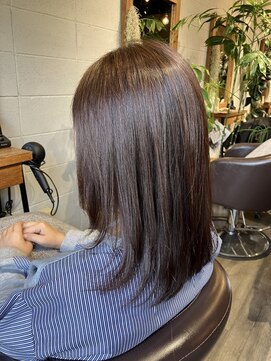 ヘアードレスビュー(hair dress V.I.E.W) 美髪☆酸性ストレート×セミロング