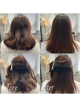モンヘアー(mont hair) 髪質改善トリートメント、縮毛矯正で艶髪へ