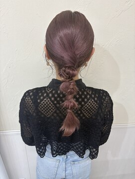 アップル(APPLE) 編みおろしヘア