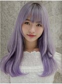 ラベンダーアッシュ　色落ちシルバー