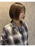 ミニボブ/レイヤーボブ/ショートボブ/ブリーチなしカラー