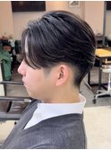 横浜毛流れセンターパートニュアンスパーマフェザーパーマ韓国◆
