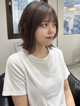 クレム 博多駅店(ChLem) ぱつっとボブ　レイヤー　ベージュカラー　博多美容室