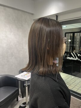 クラン 岡本(Chlan) 切りっぱなし外ハネ×透け感ブラウン