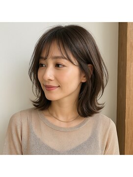 スープレックス ヘアーデザイン(SOUPREX HAIR DESIGN) 大人レイヤーミディアムボブ　20代 30代 40代 50代 60代髪質改善