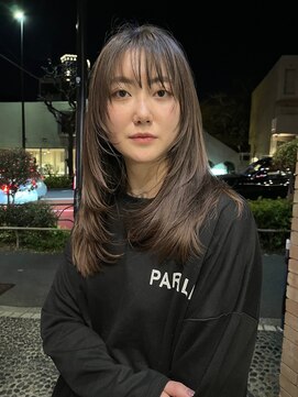 ダブ アオヤマ(DaB AOYAMA) 顔まわりレイヤーカットロングレイヤー顔まわりカットシースルー