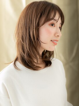 カバーヘア ブリス 志木南口駅前店(COVER HAIR bliss) シースルーバング顔周りカットミディアムレイヤーX志木30代40代