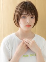 モッズヘア 越谷(mod's hair)&nbsp;モカブラウンハイライト大人ガーリー小顔丸みボブX越谷20代30代