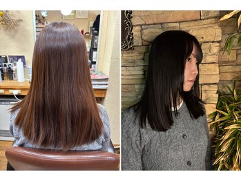 シンラヘアー(SINRAhair)の写真/【ご新規様撮影モデル】ネオメテオストレート+メテオカラー+カット￥9,500