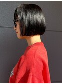 透明感アッシュグレージュ◎切りっぱなしボブ×20代30代