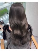 顔まわりレイヤー／縮毛矯正/透明感力ラー／堀江