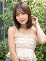サンドレオ 新宿店(sand Leo) 顔周りカット/縮毛矯正/ダークブラウン/コーラルピンク