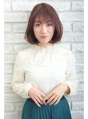 【el zafiro yodoyabashi】大人女子艶感ピンクブラウンボブ