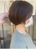 縮毛矯正かけてても自然なまるみのショートボブ