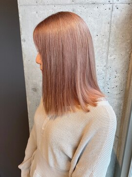 ヌイ 横浜(nui) ハイピンク _フリンジウェーブココアブラウン前髪