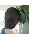 大人シニヨンヘアセット