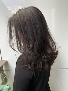 サロンドミルク 溝の口店(salon de MiLK) 20代30代40代/大人可愛い艶髪ダークベージュレイヤーカット！